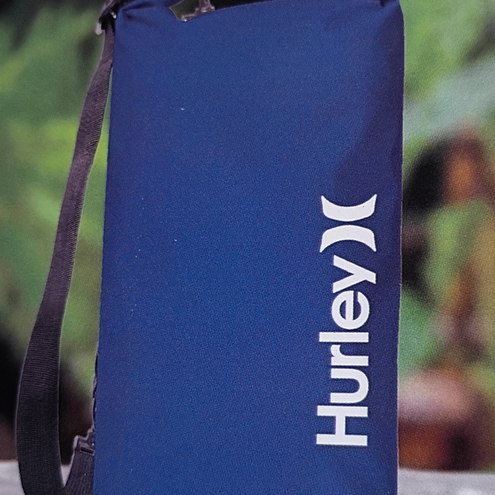 Hurley Black Duffel Bag with Black Strap Waterproof Unisex NWT